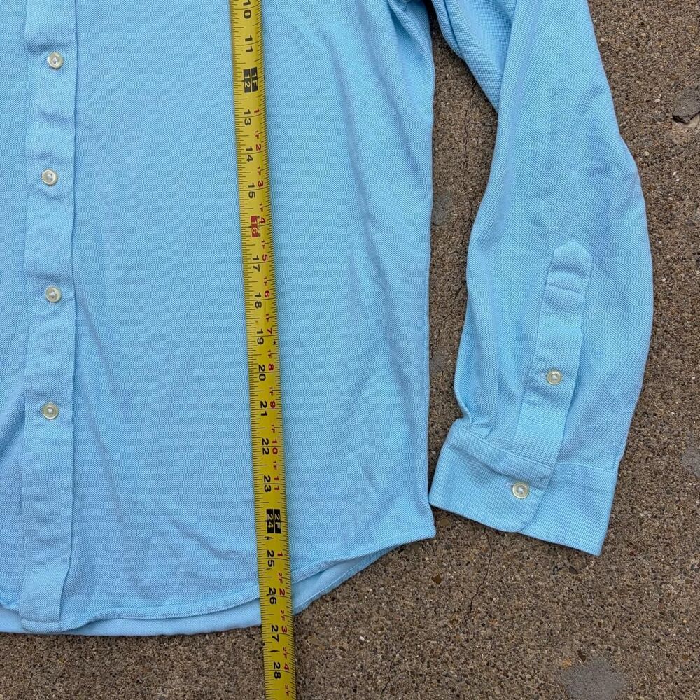 Polo Ralph Lauren knit oxford button down shirt 100% cotton light blue - Picture 6 of 8